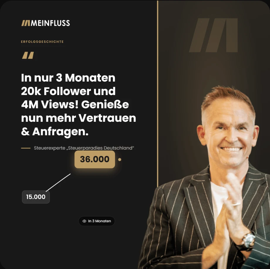 In nur 3 Monaten 20k Follower und 4M Views